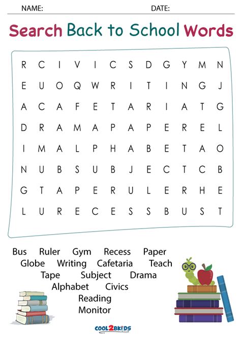 School Word Search A Day Part 4 First Day Of School Word Search - First Day Of School Word Search