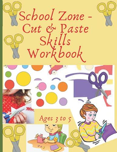 School Zone Cut Amp Paste Workbook With Stickers Cut And Paste Workbooks - Cut And Paste Workbooks
