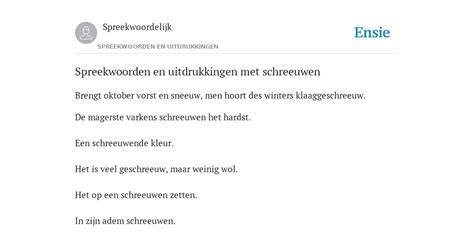 schreeuwen betekenis in het nederlands