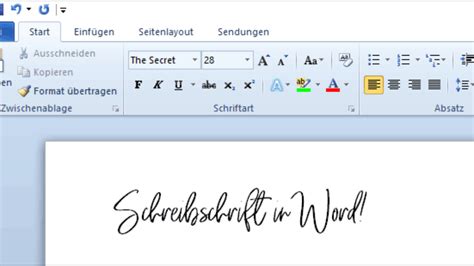 schreibschrift für word