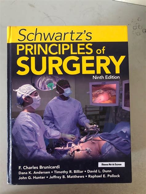 schwartz principles of surgery 9th edition