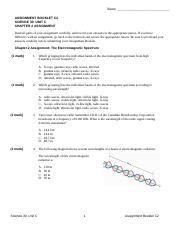 Science 30 Assignment Booklet C2 Key