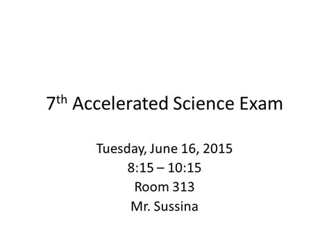 Science 7 Accelerated Final Exam Review Packet