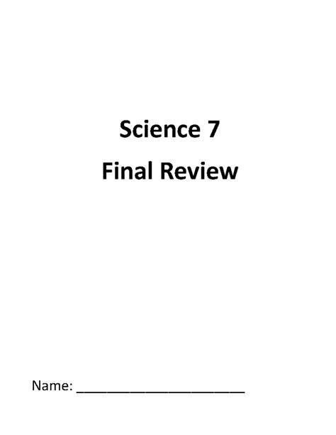 science 7 final exam review