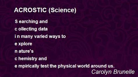 Science Acrostic   What Is An Acrostic In English - Science Acrostic