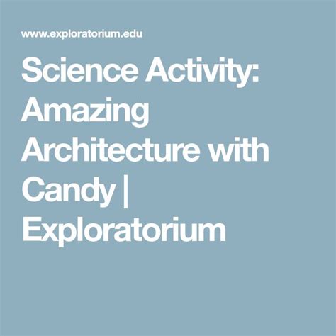 Science Activities Exploratorium Science Activity - Science Activity