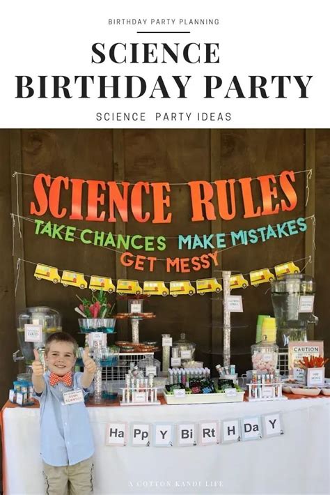 Science Birthday Themed Dessert Table P1 A Cotton Science Themed Desserts - Science Themed Desserts