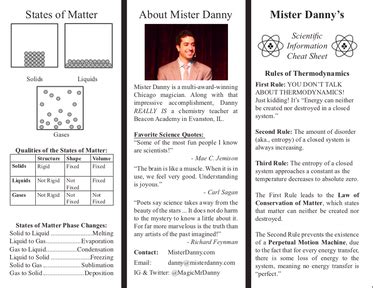 Science Cheat Sheet Mister Danny Science Sheet - Science Sheet