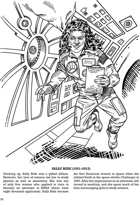 Science Coloring Page Sally Ride Women In Space Sally Ride Coloring Page - Sally Ride Coloring Page