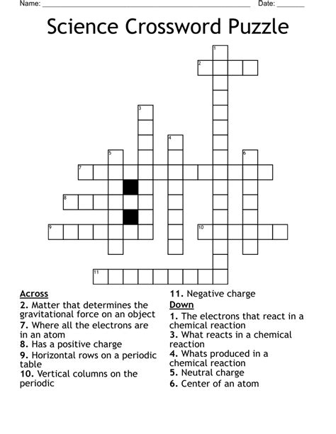 Science Crossword Puzzles And Games Science Crossword Puzzles For Middle School - Science Crossword Puzzles For Middle School