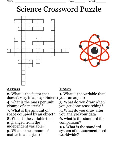 Science Crossword Puzzles Diy Printable Generators Printable Science Crossword Puzzles - Printable Science Crossword Puzzles