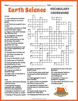 Science Crossword Puzzles   Earth Sciences Crossword Puzzles - Science Crossword Puzzles