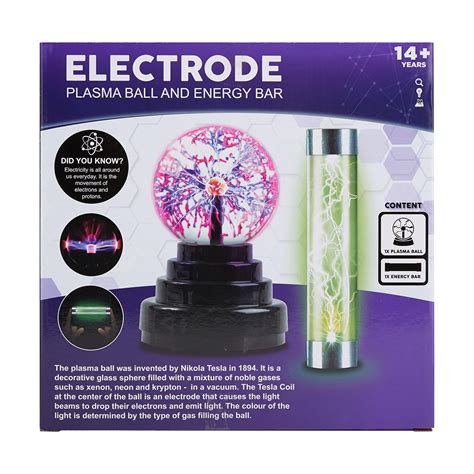 Science Electric Ball   Science Squad Electrode Plasma Ball And Energy Bar - Science Electric Ball