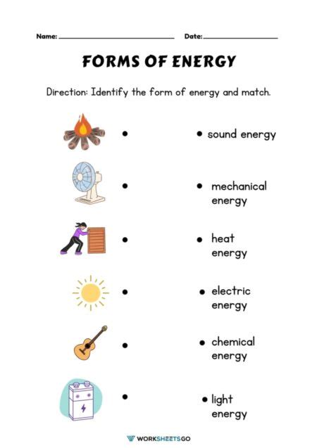 Science Energy Worksheets   Types Of Energy Worksheets And Activities Homeschool Den - Science Energy Worksheets