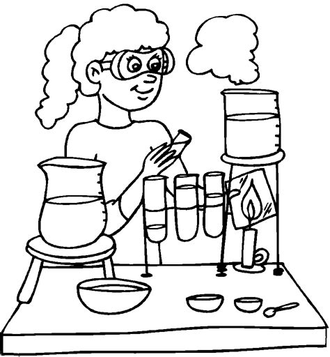 Science Equipment Coloring Pages At Getcolorings Com Free Science Tools Coloring Page - Science Tools Coloring Page