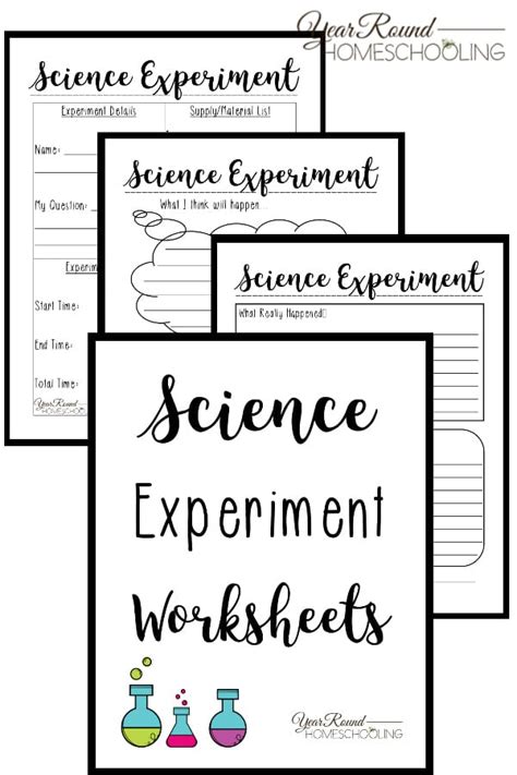 Science Experiment Worksheets Year Round Homeschooling Science Experiments Worksheets - Science Experiments Worksheets
