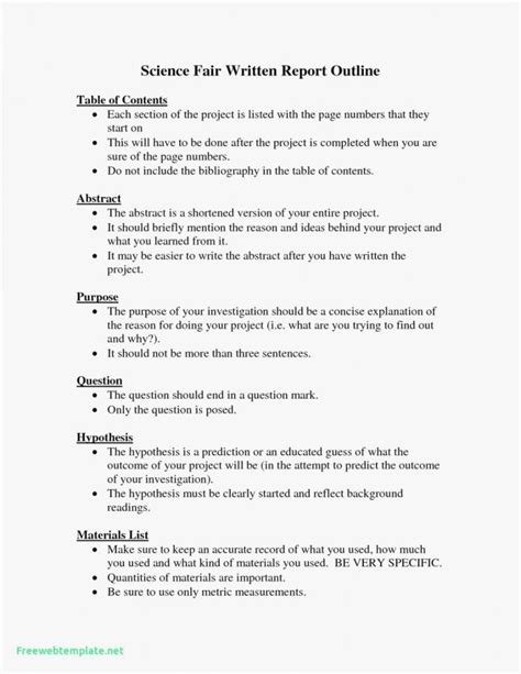 Science Fair Project Final Report Science Buddies Science Fair Abstract Sheet - Science Fair Abstract Sheet