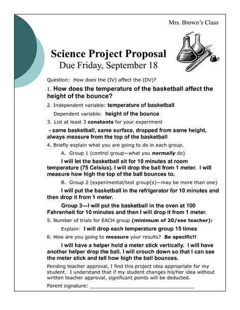 Science Fair Proposal Sheet   Science Fair Project Proposal Pdf Scribd - Science Fair Proposal Sheet