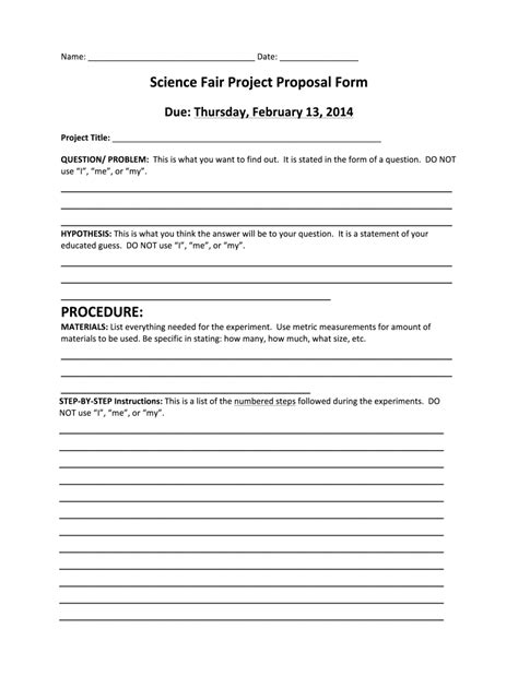 Science Fair Proposal Teaching Resources Tpt Science Fair Proposal Sheet - Science Fair Proposal Sheet