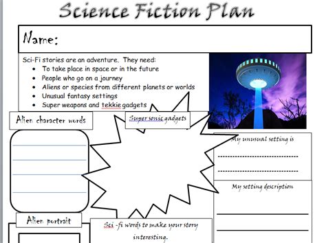 Science Fiction Story Plan Years 5 6 Cgp Science Fiction Worksheets - Science Fiction Worksheets