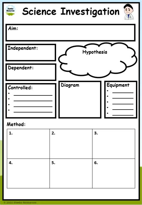 Science Investigation Templates Free Printables Education Resources Planning An Investigation Worksheet - Planning An Investigation Worksheet