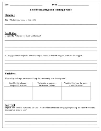 Science Investigation Write Up Example Ks2 Teacher Made Science Write Ups - Science Write Ups