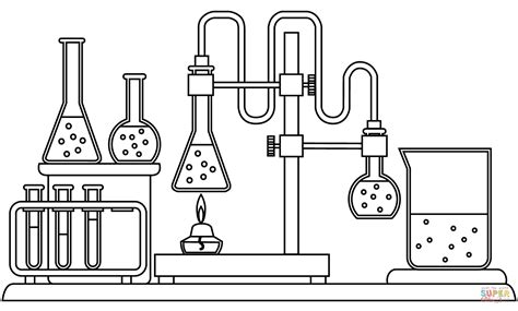 Science Lab Equipment Coloring Pages At Getcolorings Com Science Tools Coloring Page - Science Tools Coloring Page