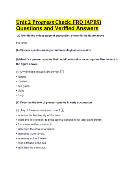 Science Lab Progress Check Unit B3 Answers