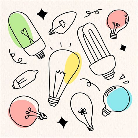 Science Light Bulbs   Science Doodle Background Light Bulb Chalk Digital - Science Light Bulbs