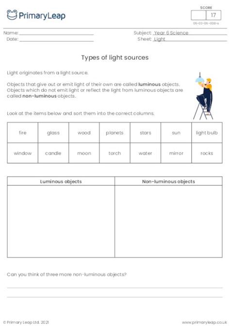 Science Light Vocabulary Quiz Worksheet Primaryleap Co Uk Light Matching Worksheet Answers - Light Matching Worksheet Answers
