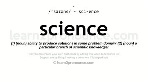 Science Noun Definition Pictures Pronunciation And Usage Notes Science Nouns - Science Nouns