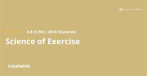 Science Of Exercise Course Cu Coursera Science Exercises - Science Exercises