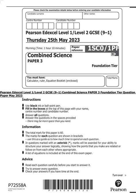 Science Paper 3 O Level