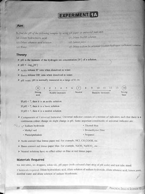 Science Practical Class 10 Pdf With Answers 2022 23