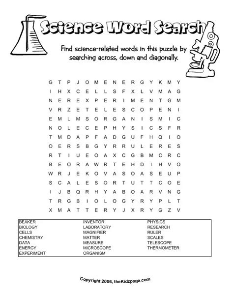 Science Puzzle Worksheets For Middle School Science Word Searches Middle School - Science Word Searches Middle School