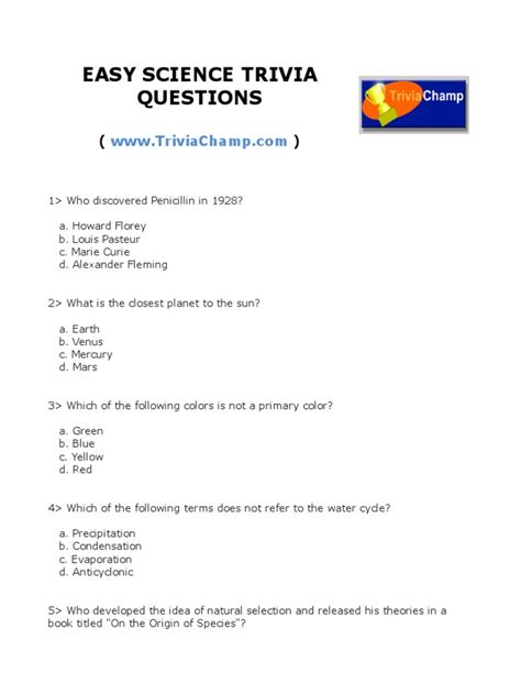 Science Questions Are An Easy Way To Improve Questions For Science Experiments - Questions For Science Experiments