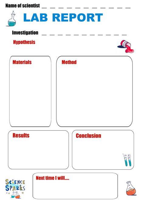 science report template for kids
