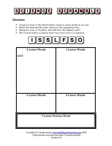 Science Scramble Puzzles Middle School Science Blog Physical Science Puzzles - Physical Science Puzzles
