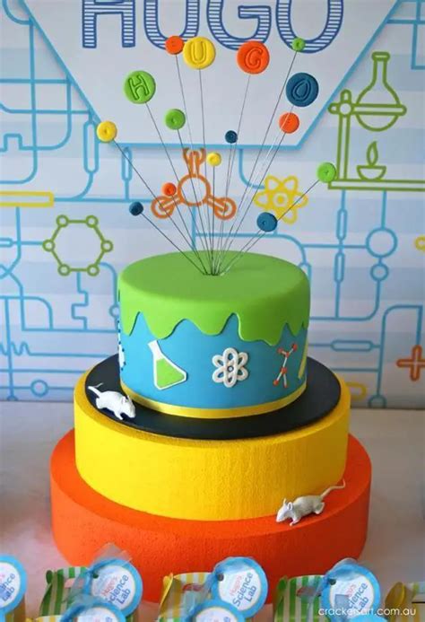 Science Themed Birthday Cakes Thesmartcookiecook Science Themed Desserts - Science Themed Desserts