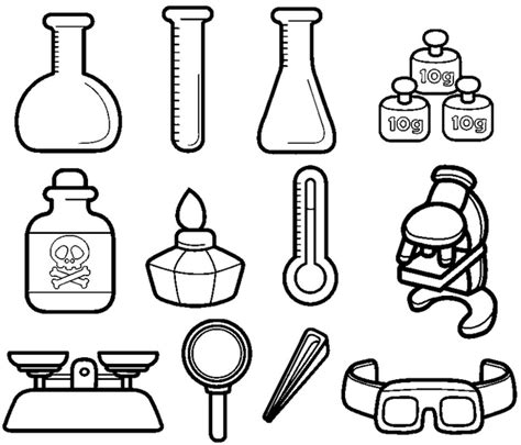 Science Tools Coloring Pages Coloring Cool Science Tools Coloring Page - Science Tools Coloring Page