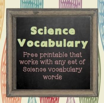 Science Vocabulary Worksheet Teaching Resources Tpt Science Vocabulary Worksheet - Science Vocabulary Worksheet