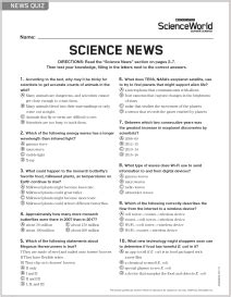 Science Worksheets Scholastic Science World Worksheets - Science World Worksheets