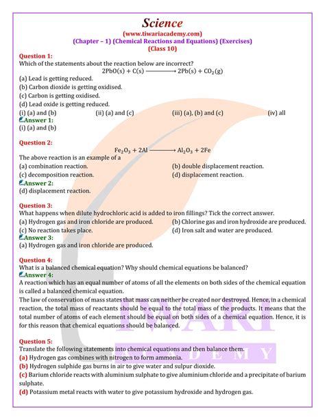 Full Download Science 10 Chapter 1 Test 