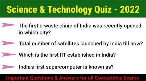 Read Online Science And Technology Quiz Questions Answers 