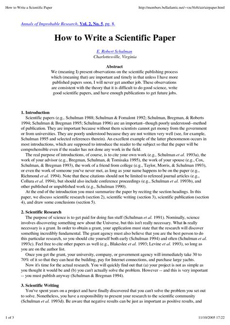 Read Online Science Research Paper Assignment 