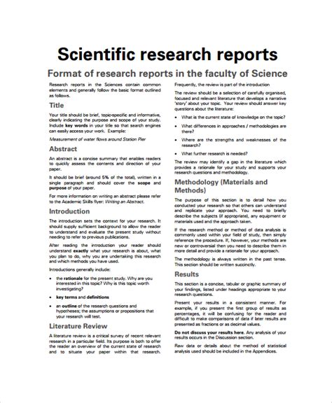 Download Science Research Paper Template 
