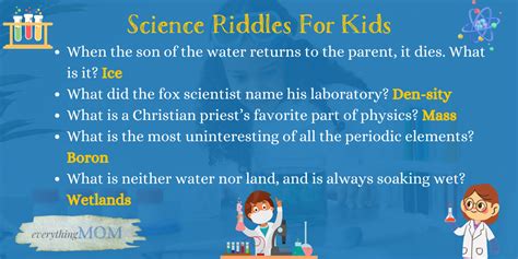 Read Online Science Riddles With Answers 