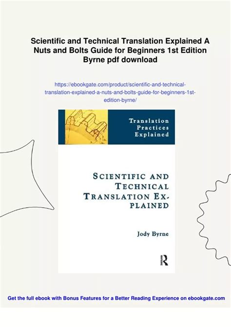 Scientific And Technical Translation Explained A Nuts And Bolts Guide For Beginners Translation Practices Explained