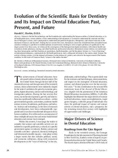 Scientific Basis Of Dentistry Pmc National Center For Teeth Science - Teeth Science
