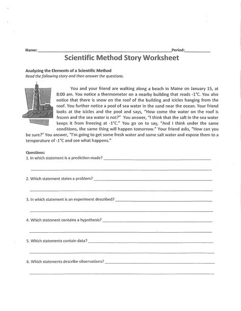 Scientific Inquiry Worksheet Answer Key Science Inquiry Worksheets - Science Inquiry Worksheets